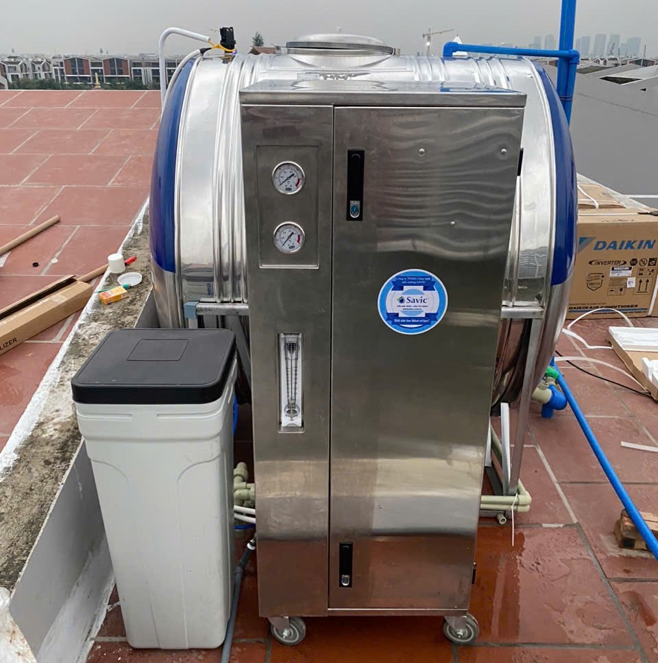 Lắp đặt hệ thống lọc nước inox toàn nhà cho một căn hộ tại Vinhomes Ocean Park